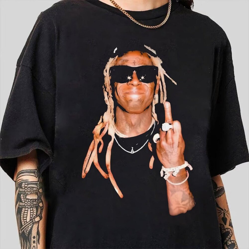 Lil Wayne Middle Finger Shirt, Lil WAYNE Tour 2025 Tee 05